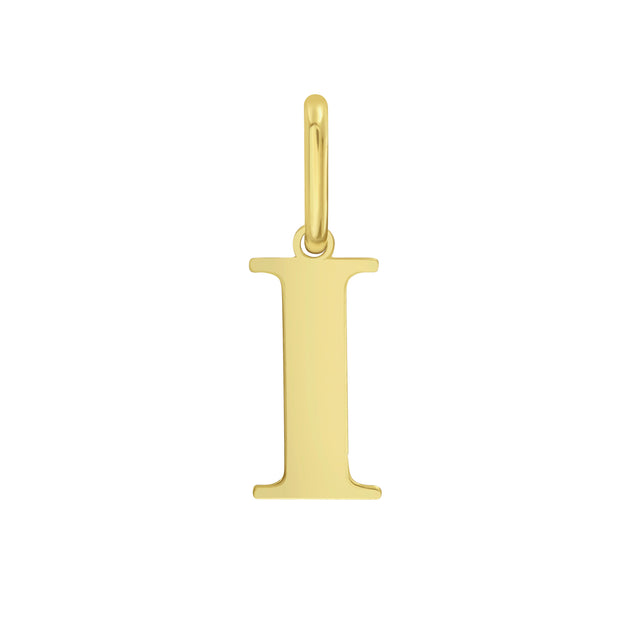 14K Gold Initial I Charm