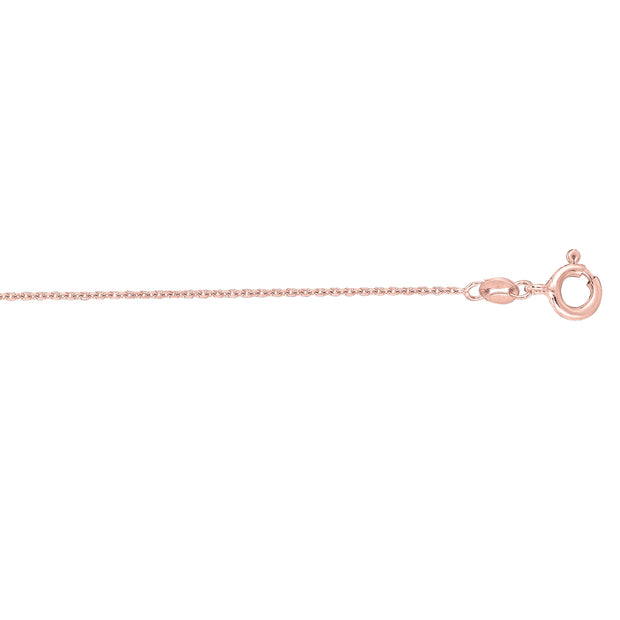 14K Gold 1.1mm Diamond Cut Cable Chain