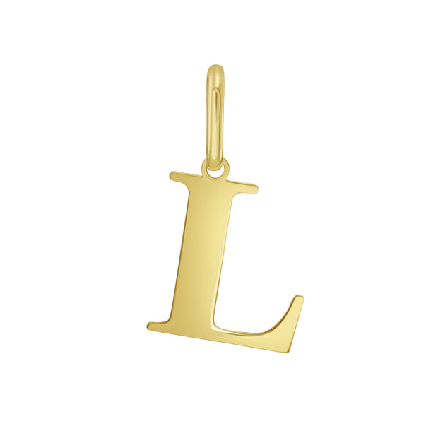 14K Gold Initial L Charm