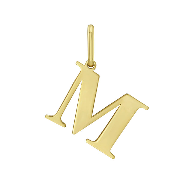14K Gold Initial M Charm