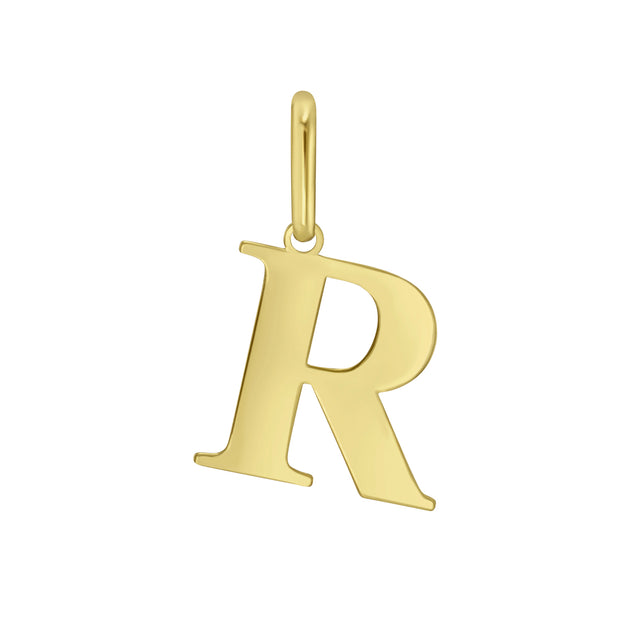14K Gold Initial R Charm