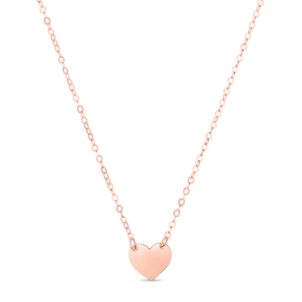 14K Pink Mini Heart Pendant