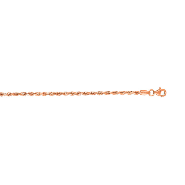 14K Gold 24"" 2.5mm Solid Royal Rope Chain