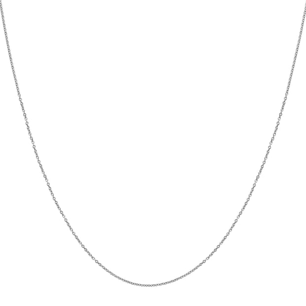 Platinum 1.2mm Oval Cable Chain