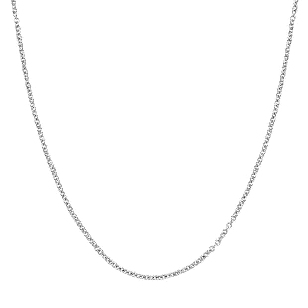 Platinum 2.3mm Oval Cable Chain