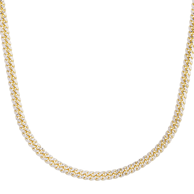 14K 5mm Pave Classic Miami Cuban Chain