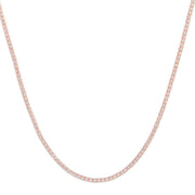 14K Rose 3.14mm Two-Tone Fancy Ice Chain