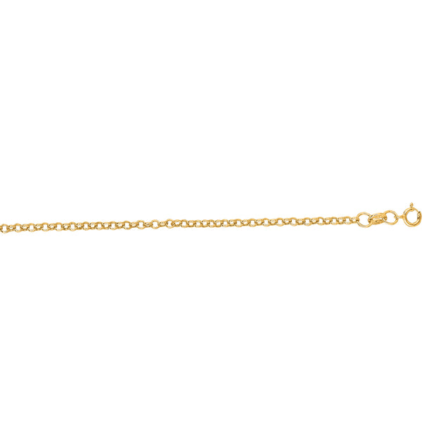 14K Gold 1.9mm Lite Rolo Chain