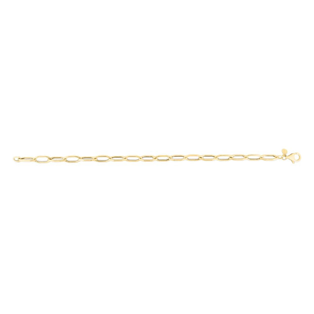 14K Gold Hexagon Link Chain