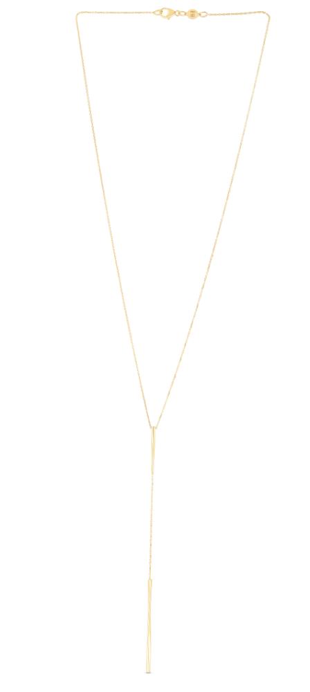 14K Scultural Twist Y Necklace