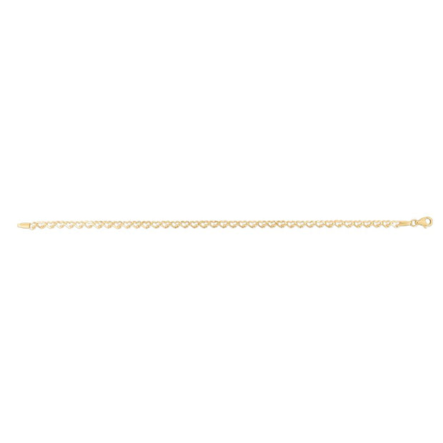 14K Gold Heart Link Necklace