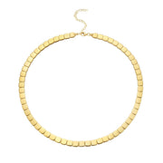 14K Gold Cube Link Necklace