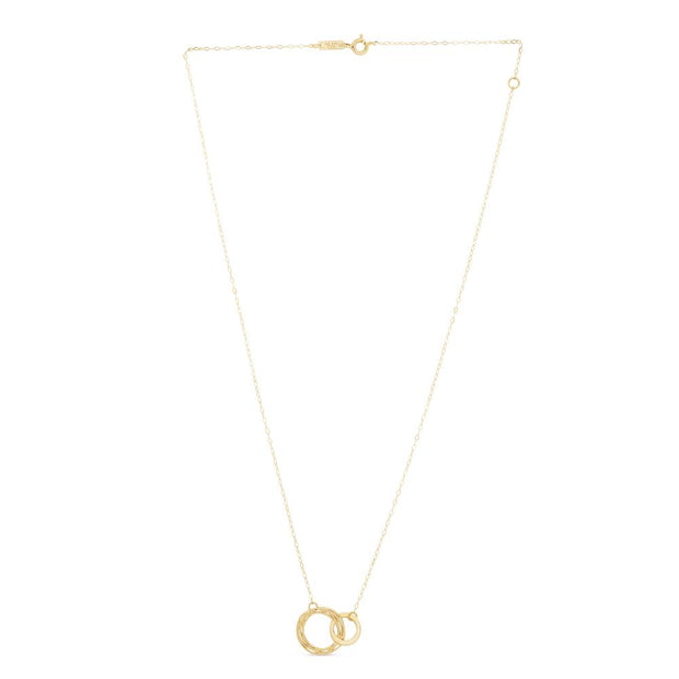 14K Gold Linked Circles Necklace