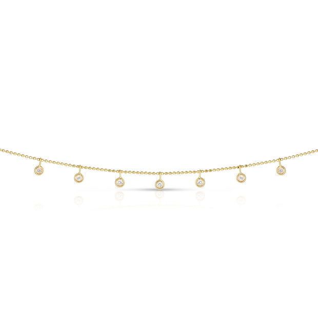 14K Gold .25ct Dangling Diamonds Necklace