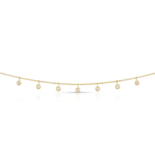 14K Gold .25ct Dangling Diamonds Necklace