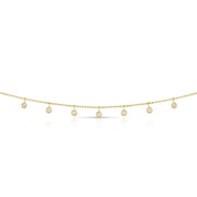 14K Gold .25ct Dangling Diamonds Necklace