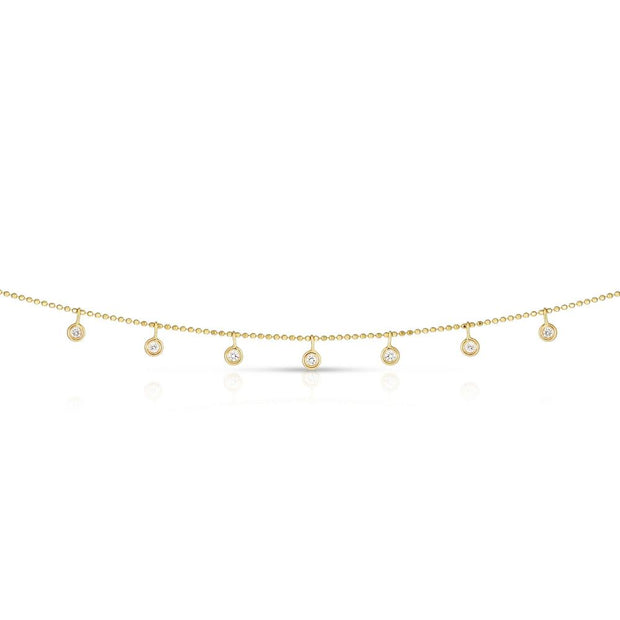 14K Gold .25ct Dangling Diamonds Necklace