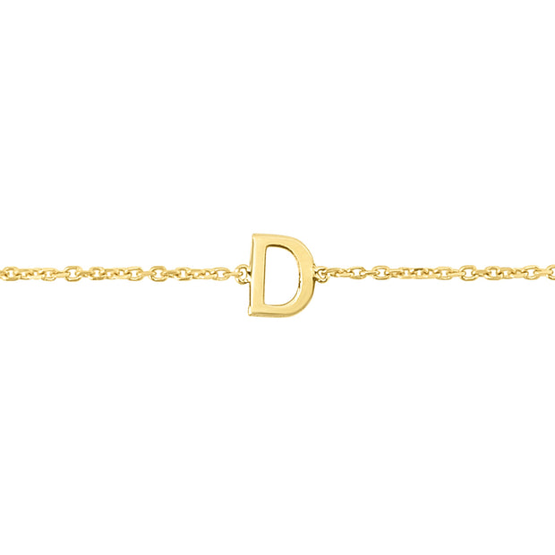 14K Mini Initial D Necklace