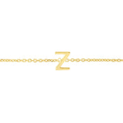 14K Mini Initial Z Necklace