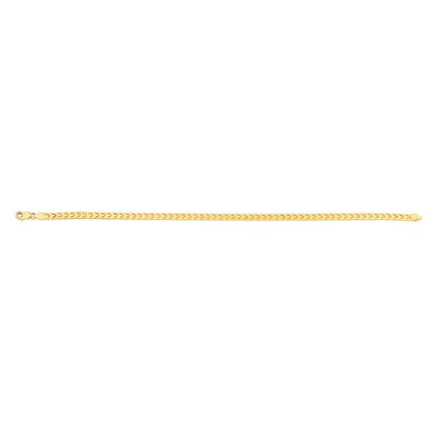14K Gold 7.5"" 2.7mm Round Franco Chain