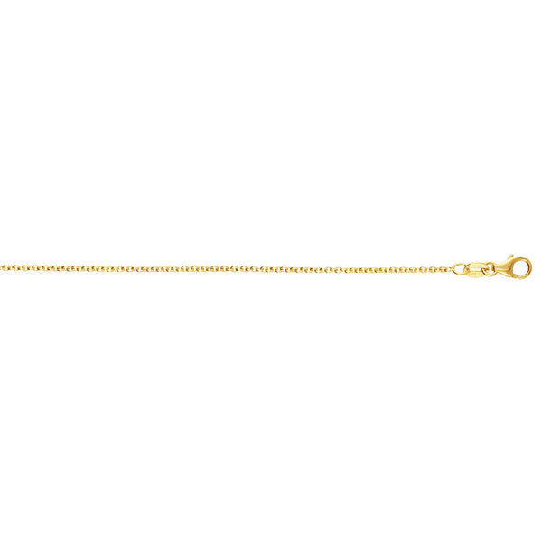 14K Gold 1.9mm Round Cable Chain