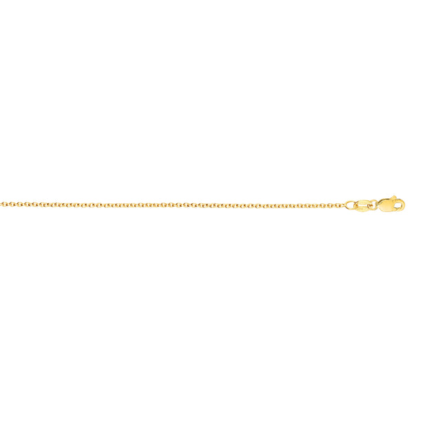 14K 2.4mm Round Cable Chain