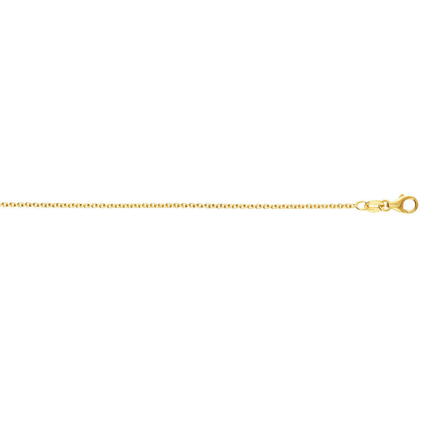 14K 2.4mm Round Cable Chain