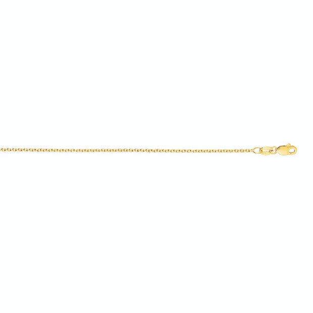 14K 2.4mm Round Cable Chain
