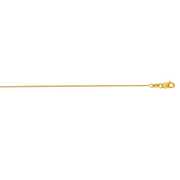 14K Gold .85mm Oval Cable Chain