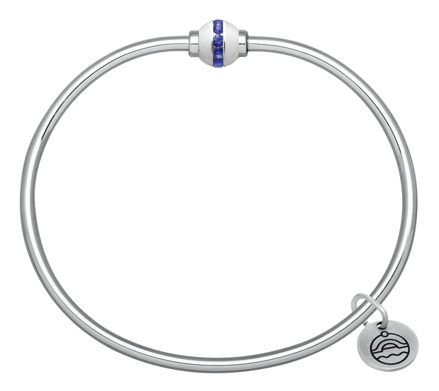 Sapphire Cape Cod Bracelet - Authentic LeStage Bracelet in Sterling Silver with Channel-Set Sapphires