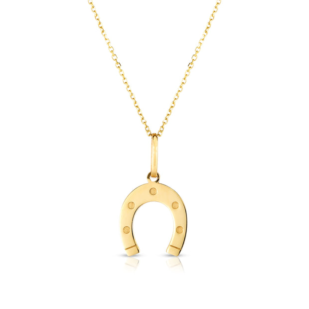 14K Gold Horseshoe Necklace