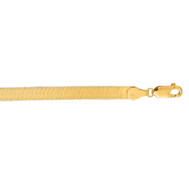 14K Gold 20"" 5mm Imperial Herringbone Chain