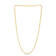 14K 3.7mm Silk Rope Chain