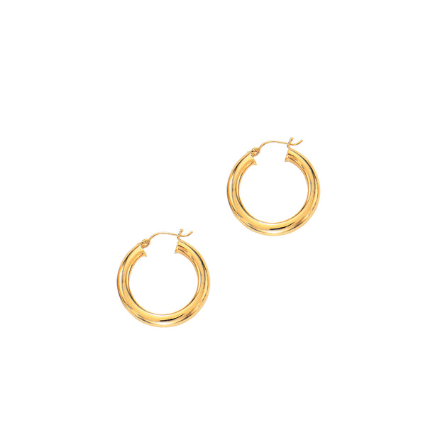 14K Gold 5x30mm Hoops