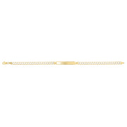 14K 4.7mm Pave Curb ID Bracelet