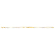 14K 4.7mm Pave Curb ID Bracelet
