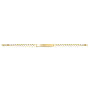 14K 5.7mm Pave ID Curb Bracelet
