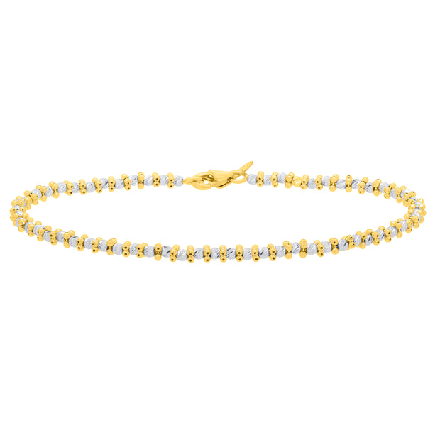 14K Gold Pallina Bead TT Chain