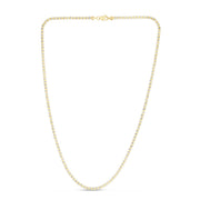 14K Gold 16"" 2.7mm Two-Tone Fancy Ice Chain