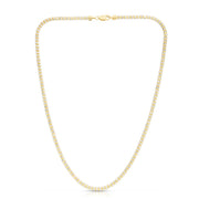 14K Gold 16"" 3.14mm Two-Tone Fancy Ice Chain