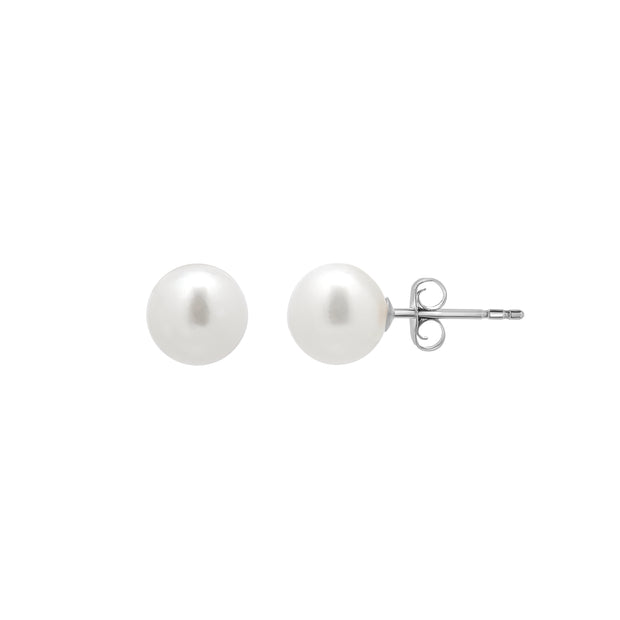 14K Gold 6MM Pearl Stud Earring