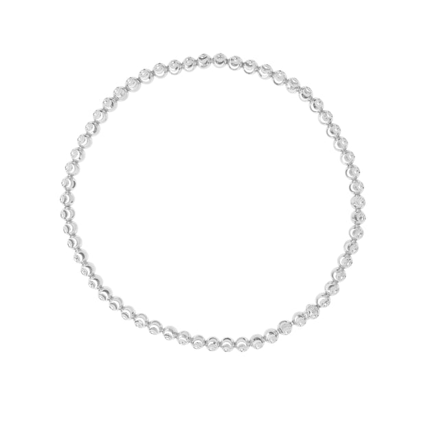 14K Moon-Cut Bead Stretch Bracelet