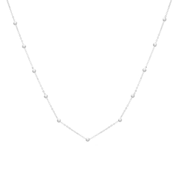 14K Saturn Bead Chain Necklace