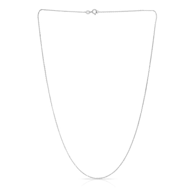 14K Gold 1.1mm Diamond Cut Cable Chain