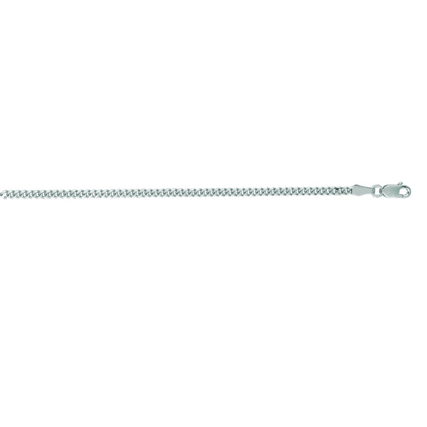 14K Gold 2.2mm Gourmette Chain