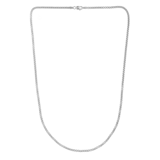 14K Gold 2.5mm Solid Round Box Chain