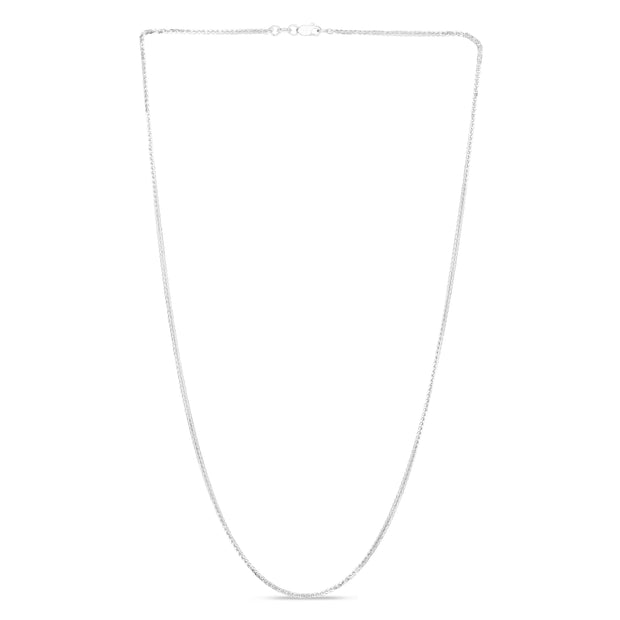14K Gold 0.9 mm Square Wheat Chain