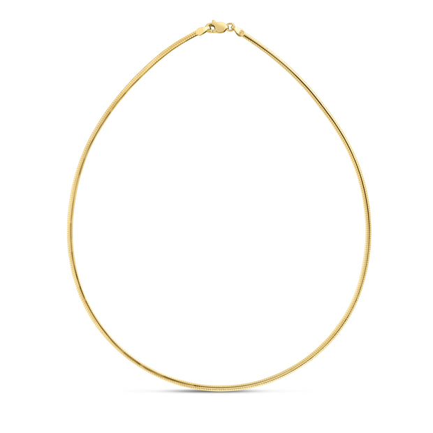 14K Gold 2mm Classic Omega