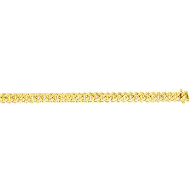 10K Gold 5mm Semi-Solid Miami Cuban Chain