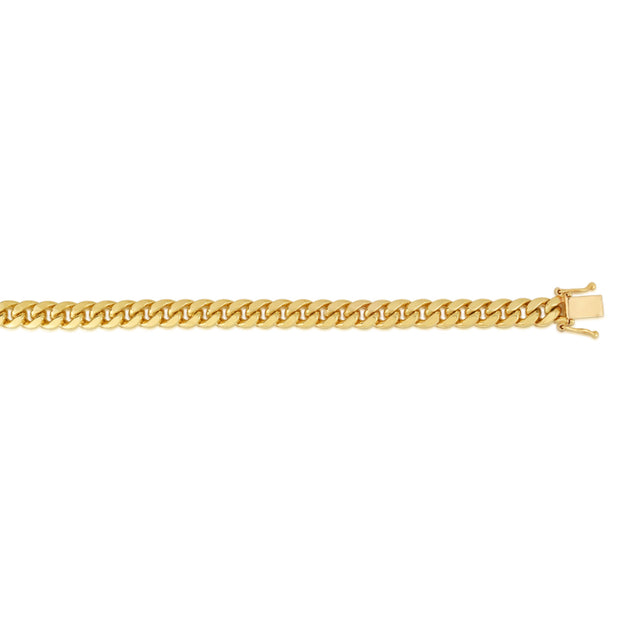 10K Gold 8.5"" 8.2mm Classic Miami Cuban